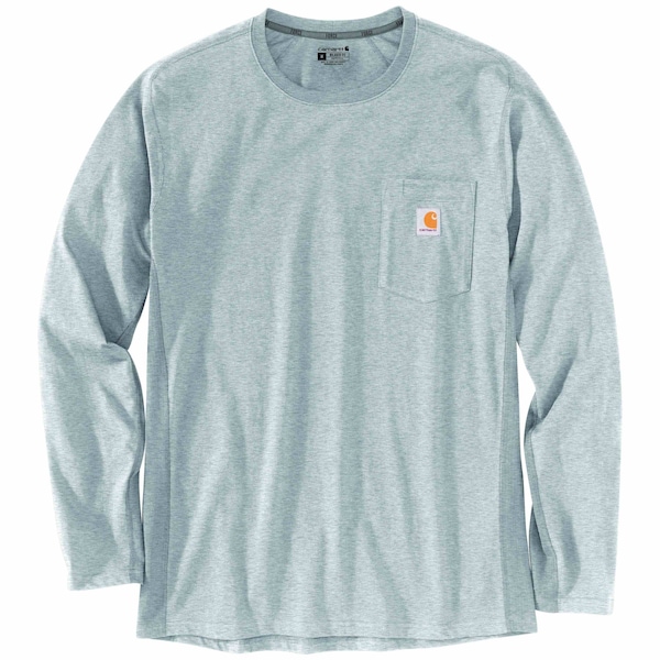 Carhartt Men's TK4617 M Force RlxdFit MW LS Pkt 3XL TLL Long Sleeve Relaxed Heather Grey TK4617-M / 104617-HGY3XLTLL - main